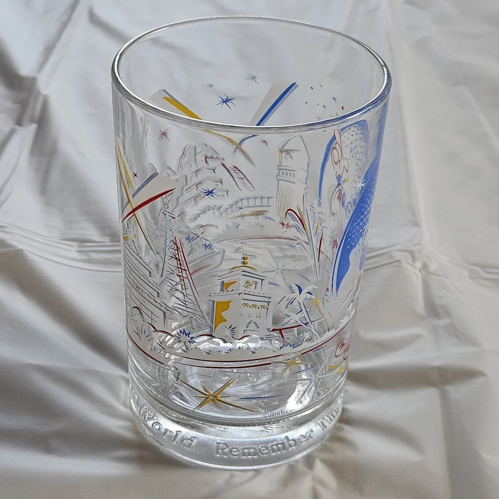 McDonald's Walt Disney World Mickey Mouse Glass Epcot 25th Anniversary